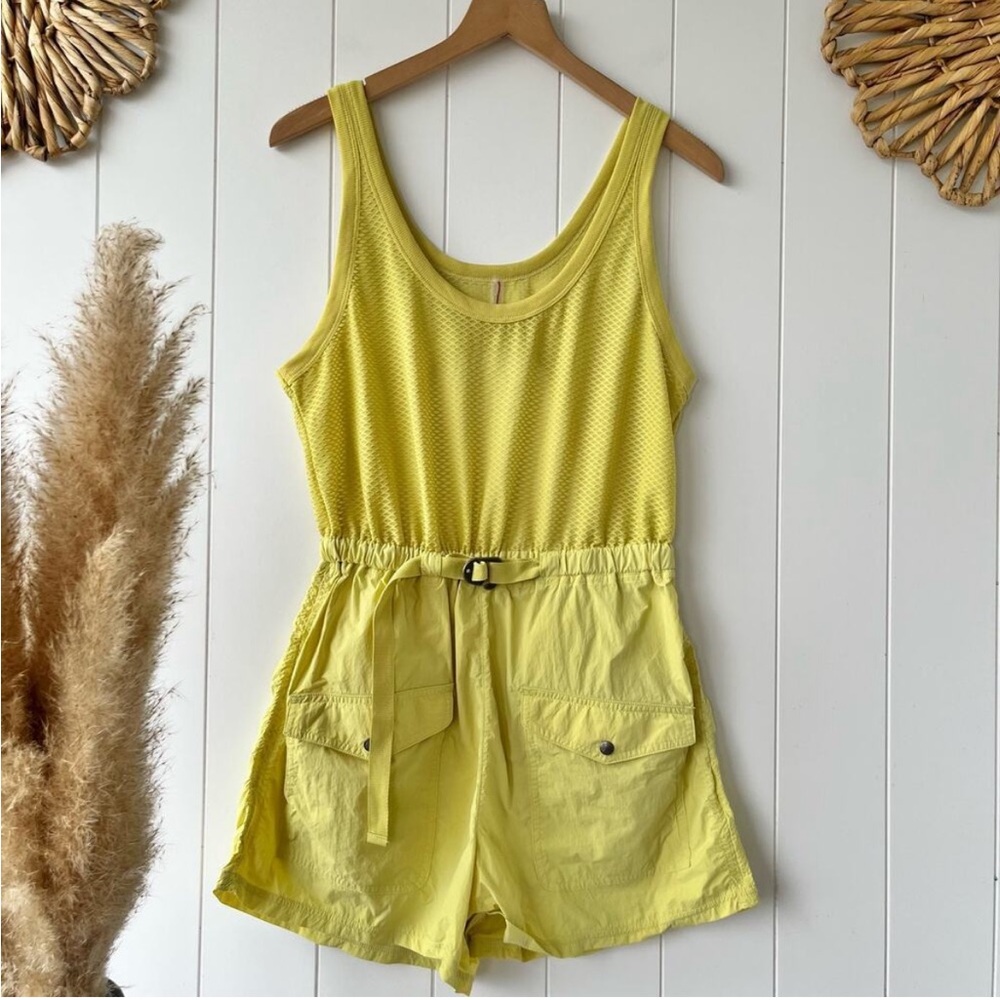 Free People Yellow Sleeveless Romper